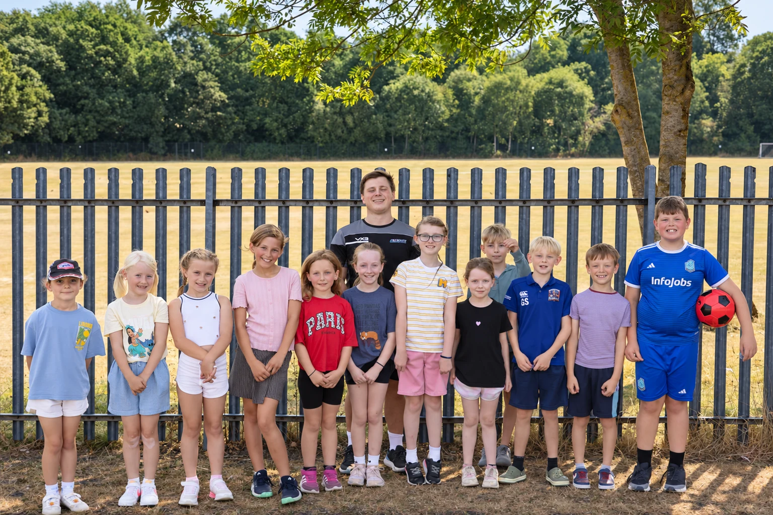 Children and Elevate coaches together at a holiday camp